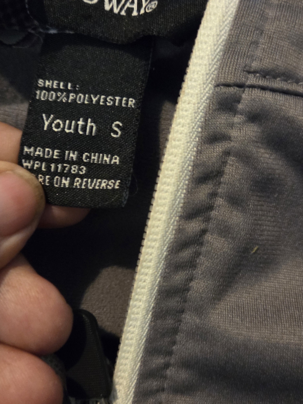 Holloway Youth Small Gray jacket with White Trim.
